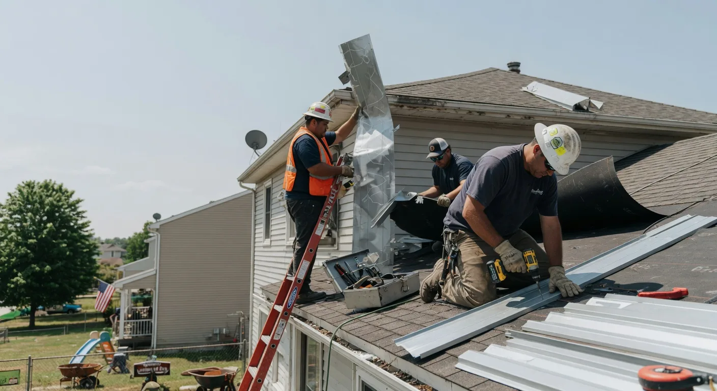 Storm Damage Metal Roof Repair in Organ, NM